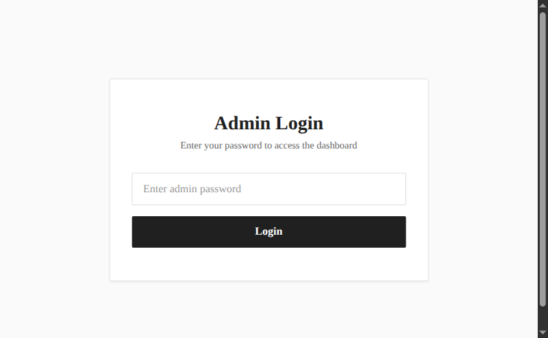 login page