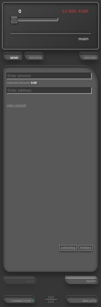 empty send plate